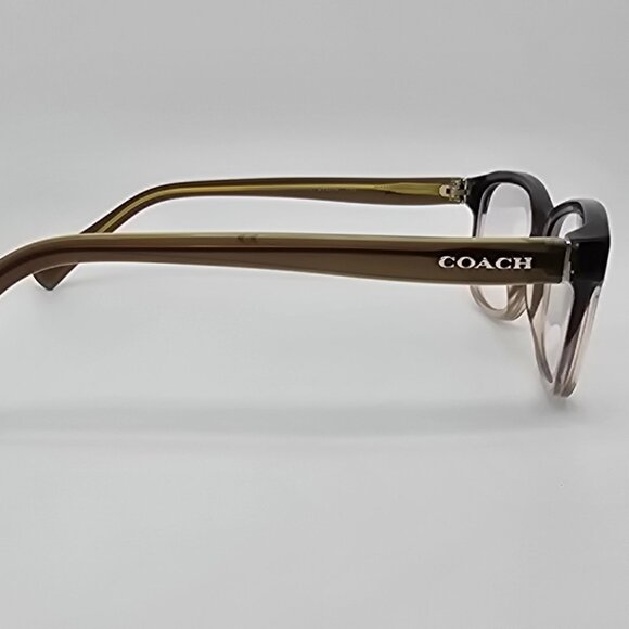 Coach HC6089 5400 Brown Gradient Olive Cat Eye Eyeglasses Frame 51-16-135 - Picture 5 of 12